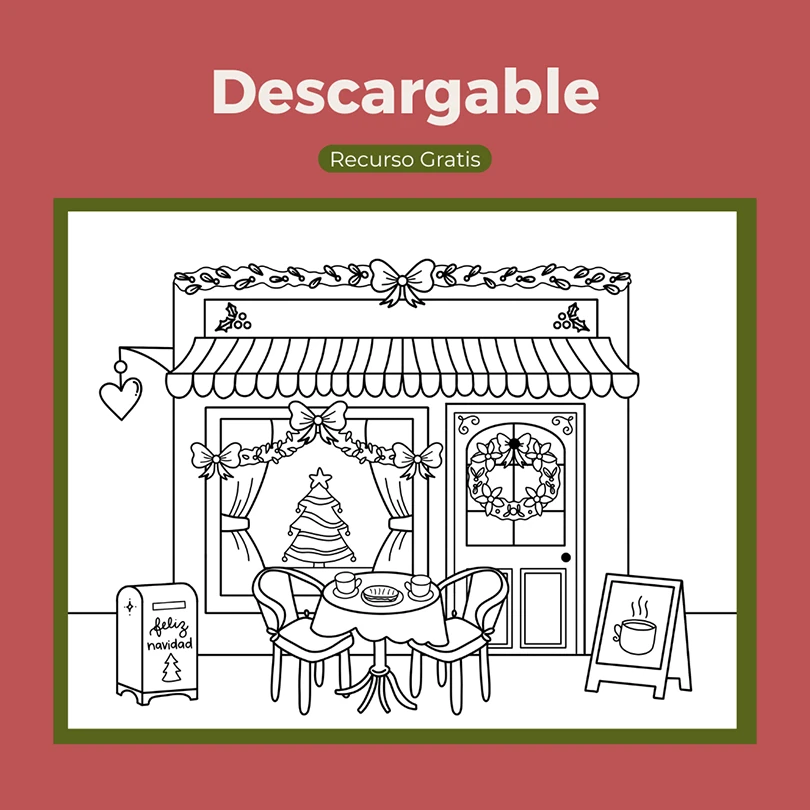 descargable ilustraciones para colorear navidad